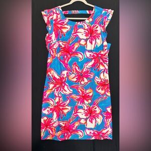 Tiger Lilly Floral Sleeveless Dress - Blue and Pink Beach Swimming Cover resort